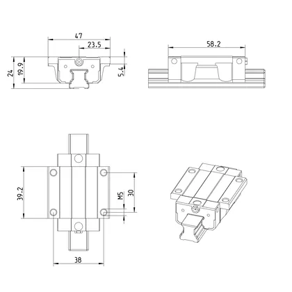 B.RUNNER BLOCK CS  KWE-015-FNS-C0-H-1