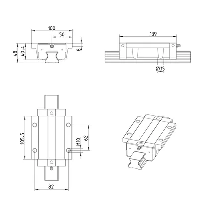 B.RUNNER BLOCK CS  KWE-035-FLS-C2-H-1