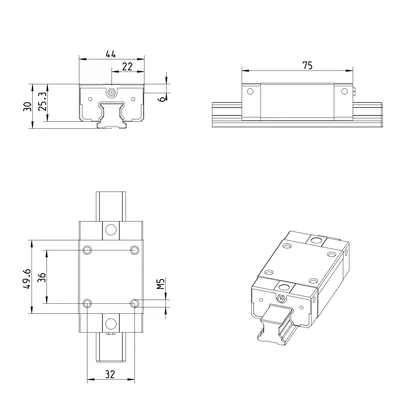 B.RUNNER BLOCK CS  KWE-020-SNS-C2-H-1