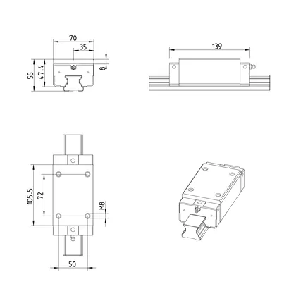 B.RUNNER BLOCK CS  KWE-035-SLH-C0-H-1