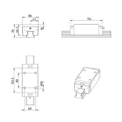 B.RUNNER BLOCK CS  KWE-045-SLH-C2-H-1