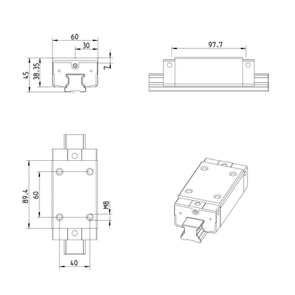 B.RUNNER BLOCK CS  KWE-030-SLH-C1-N-1